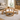 wooden dining table with chairs