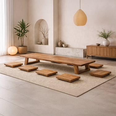 modern low dining table