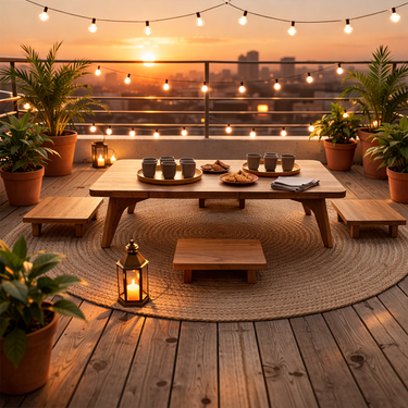 modern wooden dining table