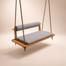 wooden jhula natural finish