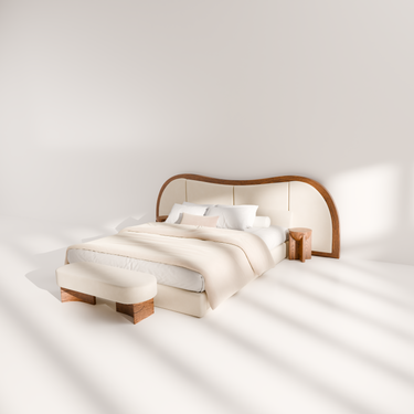 modern panel bed frame