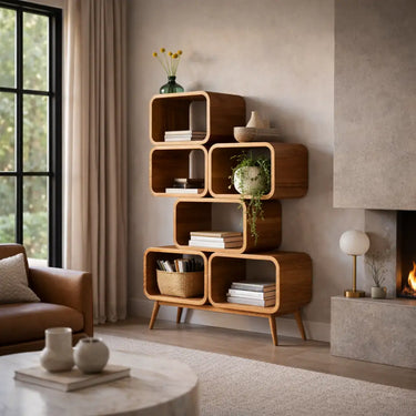 stylish wooden shelf
