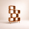 modern wooden display shelf