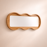 modern wooden wall mirror