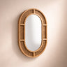 modern wooden wall mirror