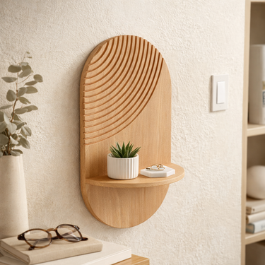 contemporary wall-mounted shelf