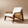 modern wooden armchair