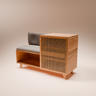 wooden bench with shoe storage