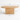designer wooden table and ottomans