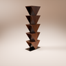 Oryxa angular wooden book tower