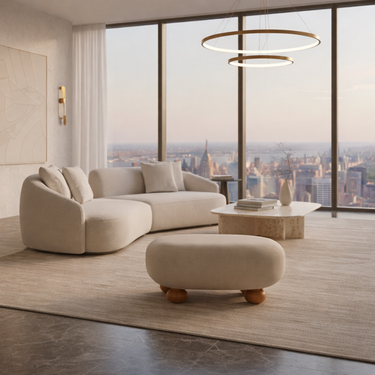 modern upholstered ottoman