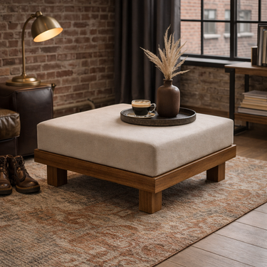 modern upholstered ottoman