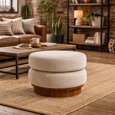 modern upholstered ottoman