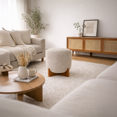 modern upholstered ottoman