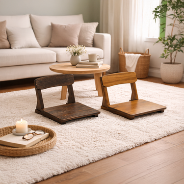 modern wooden floor seating