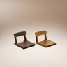 ebony wooden floor chair