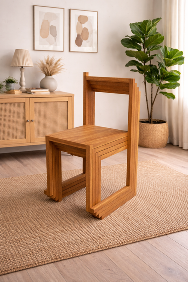 solid wood dining chair