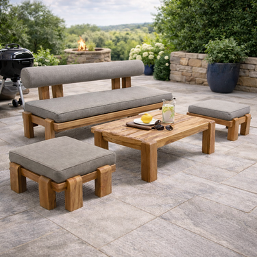 modern wooden lounge set