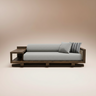 walnut wooden daybed