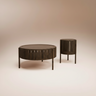 walnut side table set