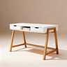 white wooden desk