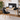 black office writing desk