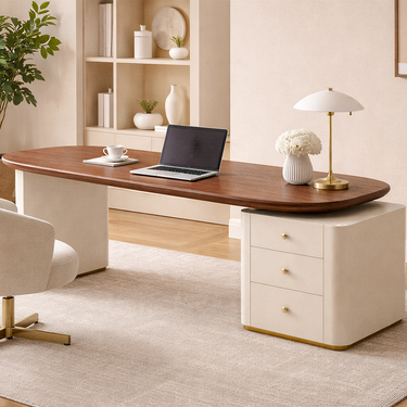 luxury walnut office desk