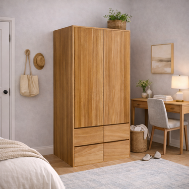 durable wooden wardrobe